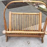 Rattan magazine rack
