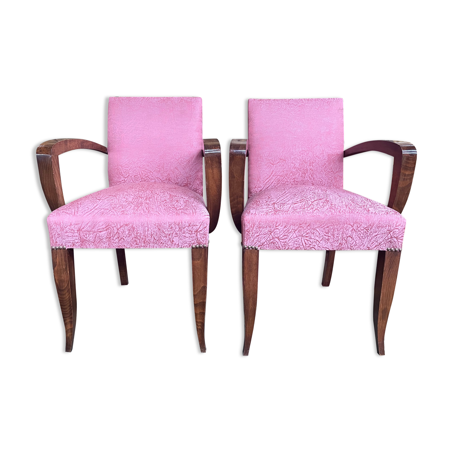 Pair of Art Deco bridge armchairs