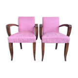 Paire de fauteuils bridges Art Déco