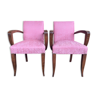 Pair of Art Deco bridge armchairs