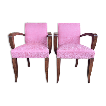 Pair of Art Deco bridge armchairs