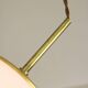 Suspension italienne vintage en verre opalin et laiton