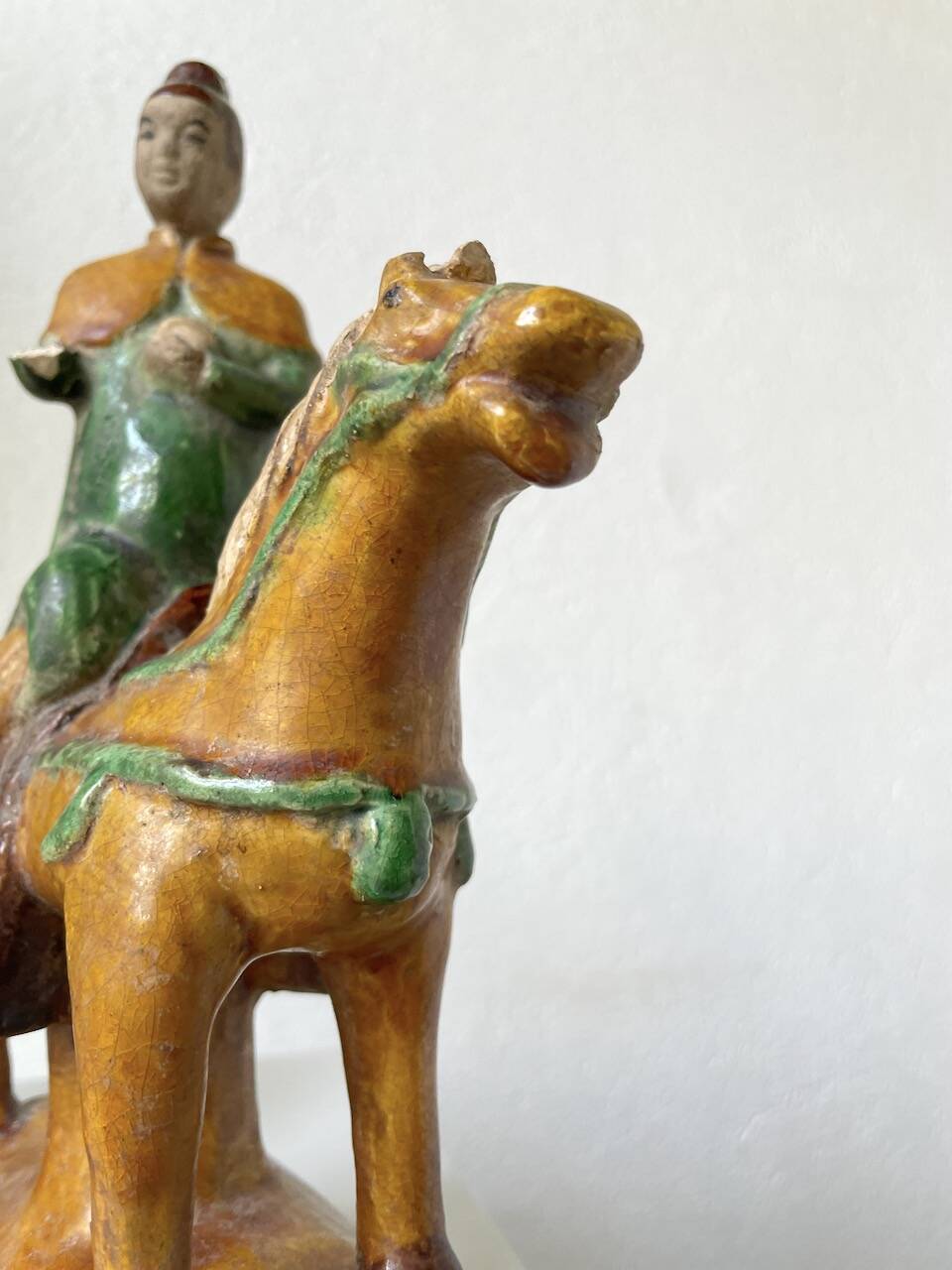 Ming period terracotta equestrian ridge tile