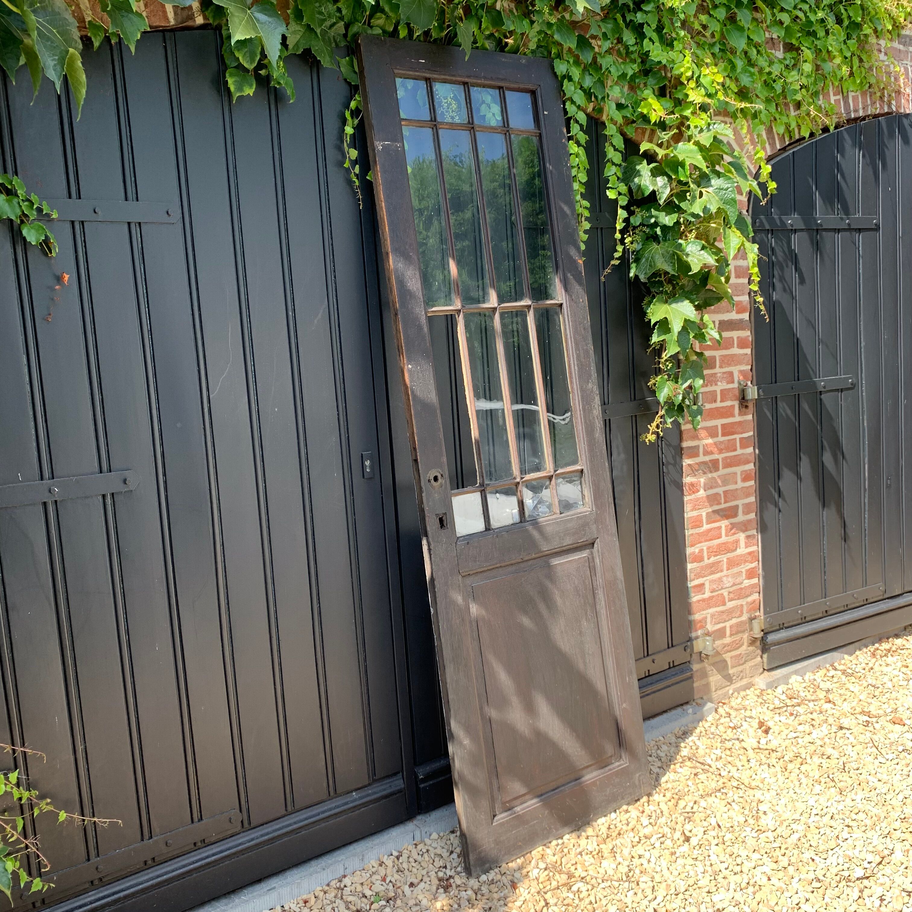 Wood and steel workshop door