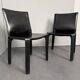 Pair of Cab 412 chairs, saddle leather, by Mario Bellini for Cassina, Italy, 1970s