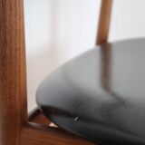 6 chairs skaï teck Bramin made in Denmark