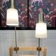 Paire de grandes lampes modulables industrielles 1950.