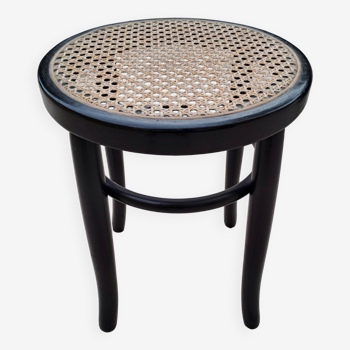Wooden and cane stool