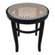 Wooden and cane stool
