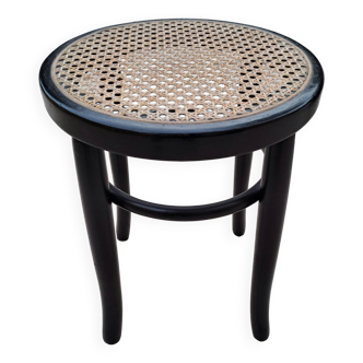 Wooden and cane stool