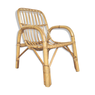 Rattan and bamboo chair