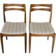 2x 60s 70s dining chair dining chair mid century Danish modern design
