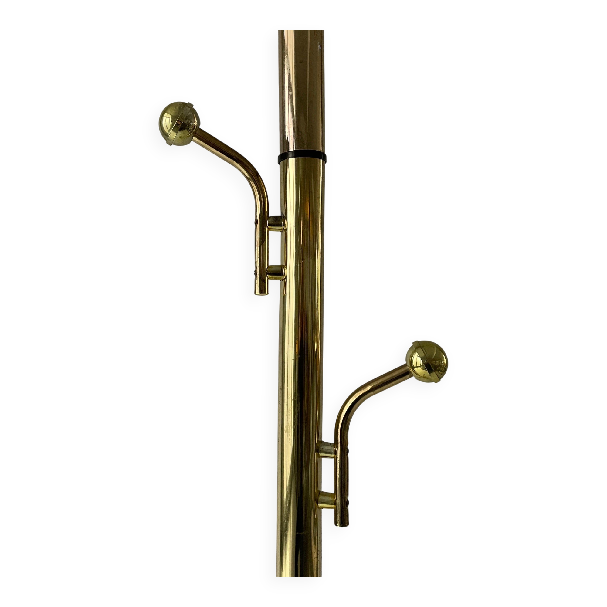 Free-standing coat rack in plexiglass with a marble base, 1960s, Germany.