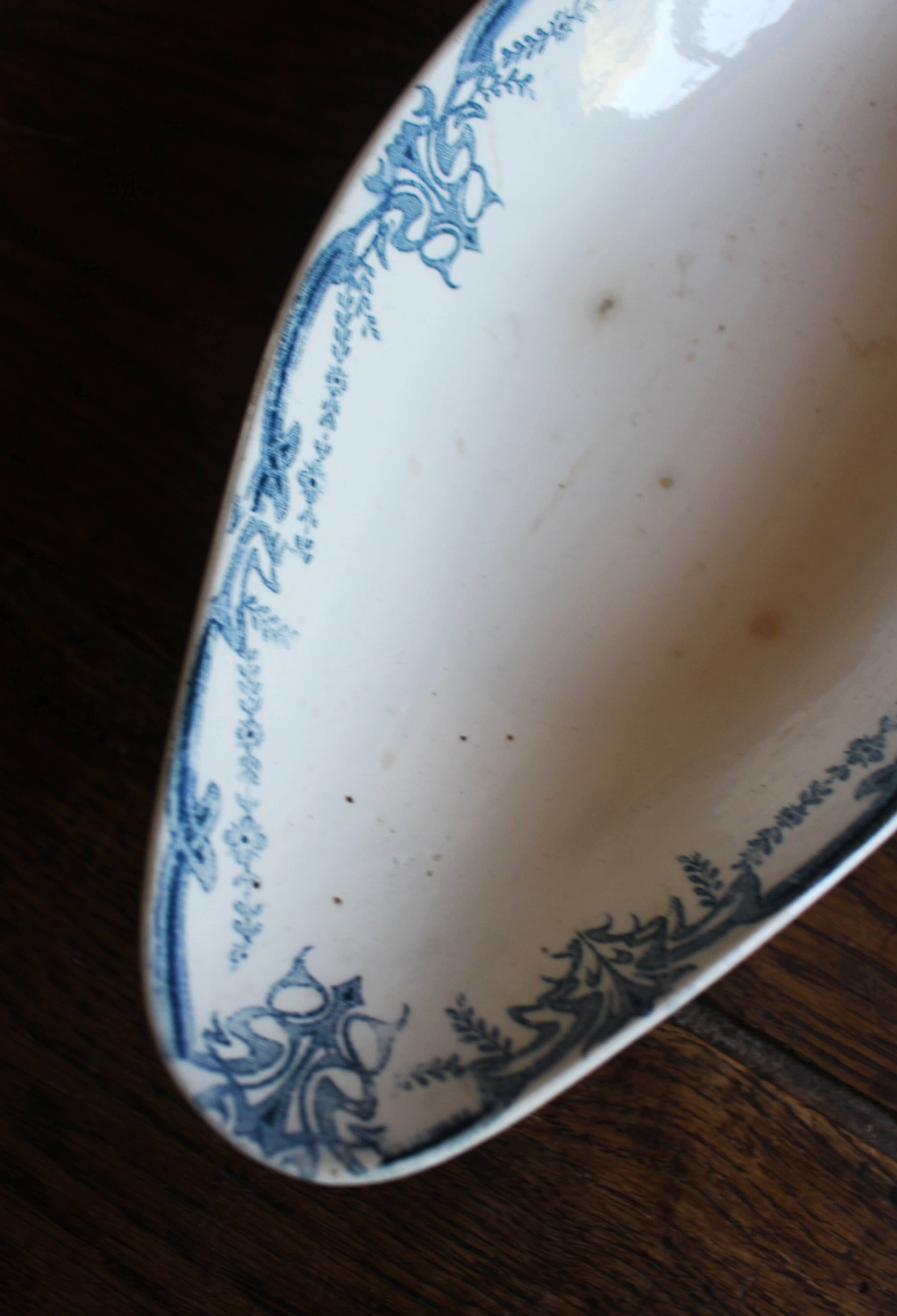 Blue Sarreguemines Vaucluse Ironstone Plate