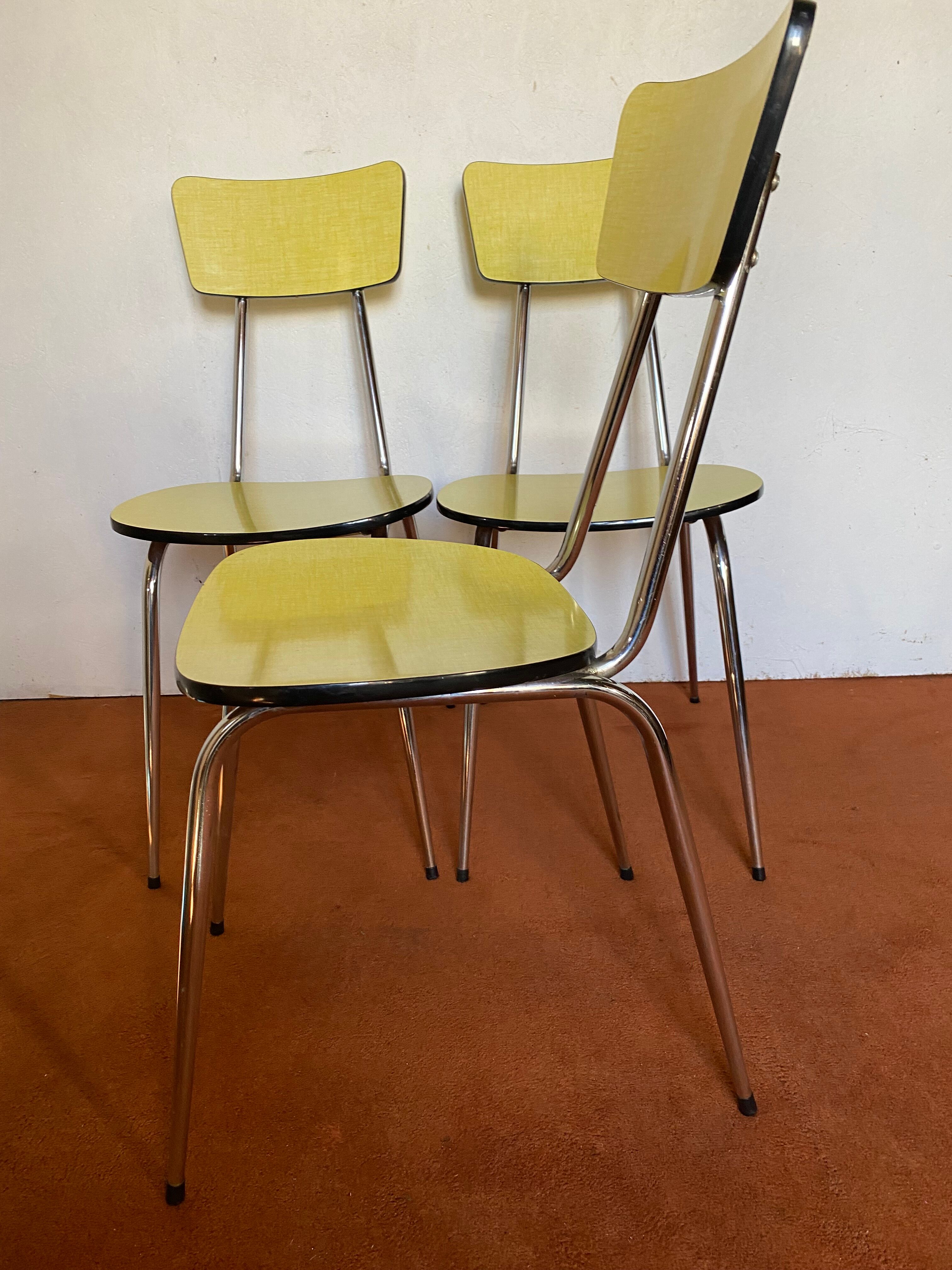 Yellow formica chairs