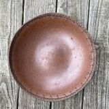 Set of 2 ceramic and wicker salad bowls