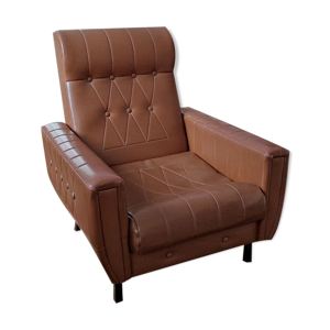 Fauteuil vintage skaï