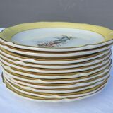 Series 11 plates stagecoach Céranord St Amand vintage 1960