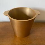 Vintage Champagne Ice Bucket Old Golden Aluminium Cast France #D43