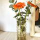 Vintage vase high in smoked glass