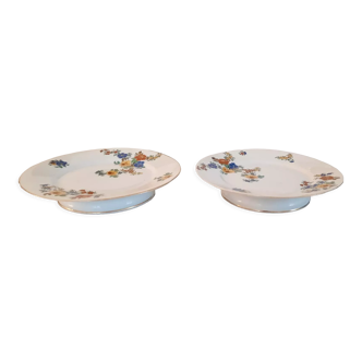 Compotier, low servant Limoges Porcelain