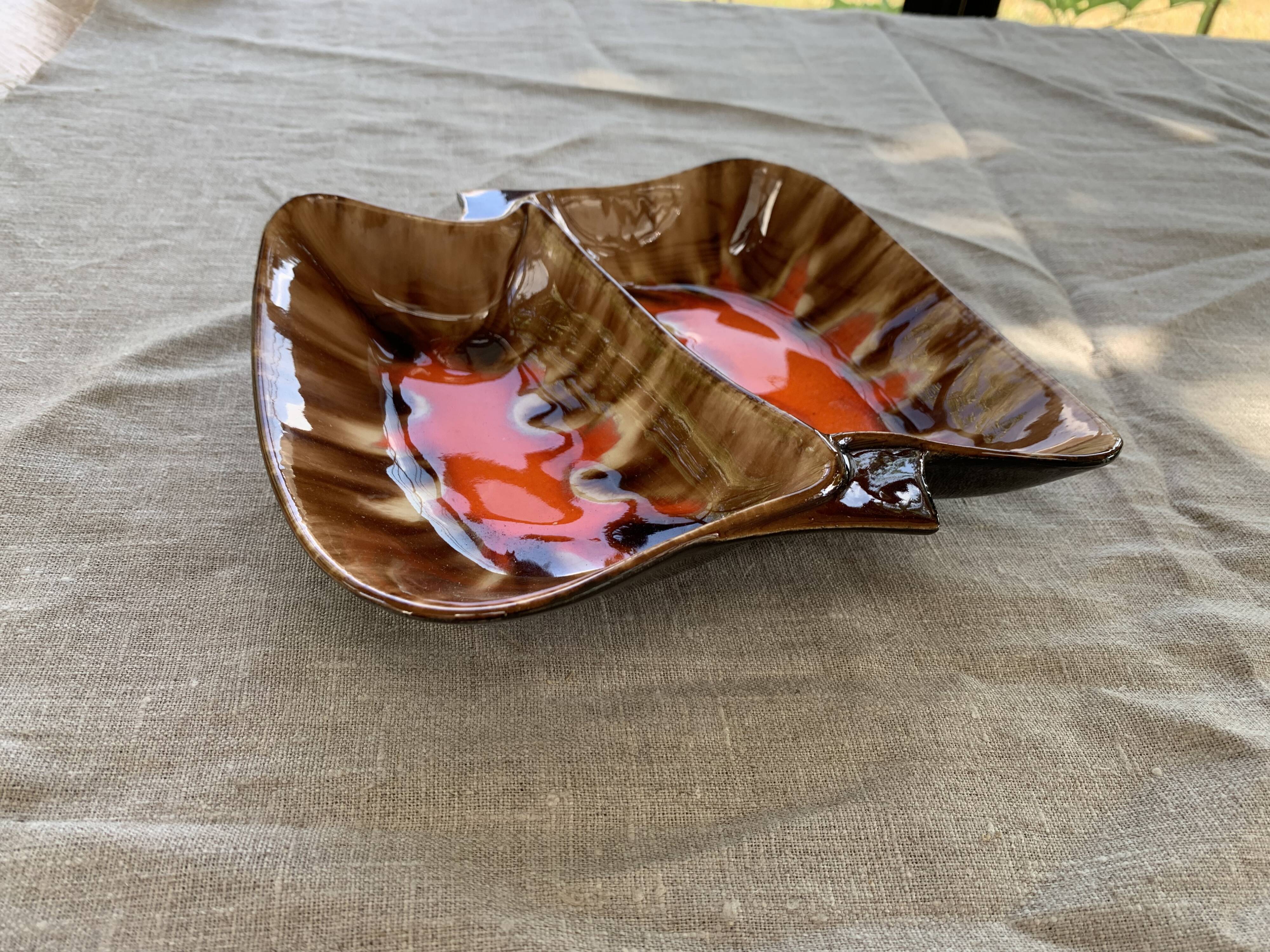 Aperitif servant in glazed ceramic, Vallauris style, Vintage