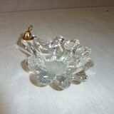 Old pen holder / empty pocket, crystal, signed Daum