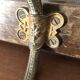 Coat rack 1900 in wood, ceramic and wrought iron