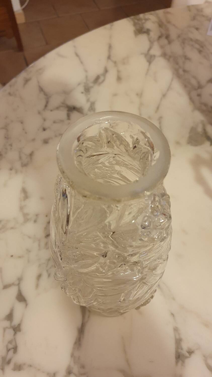 Molded crystal vase