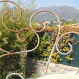 Old wrought iron bench