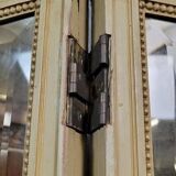 Very large Louis XVI style mirrored screen in lacquered wood circa 1860-1880