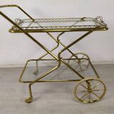 Vintage golden brass rolling service