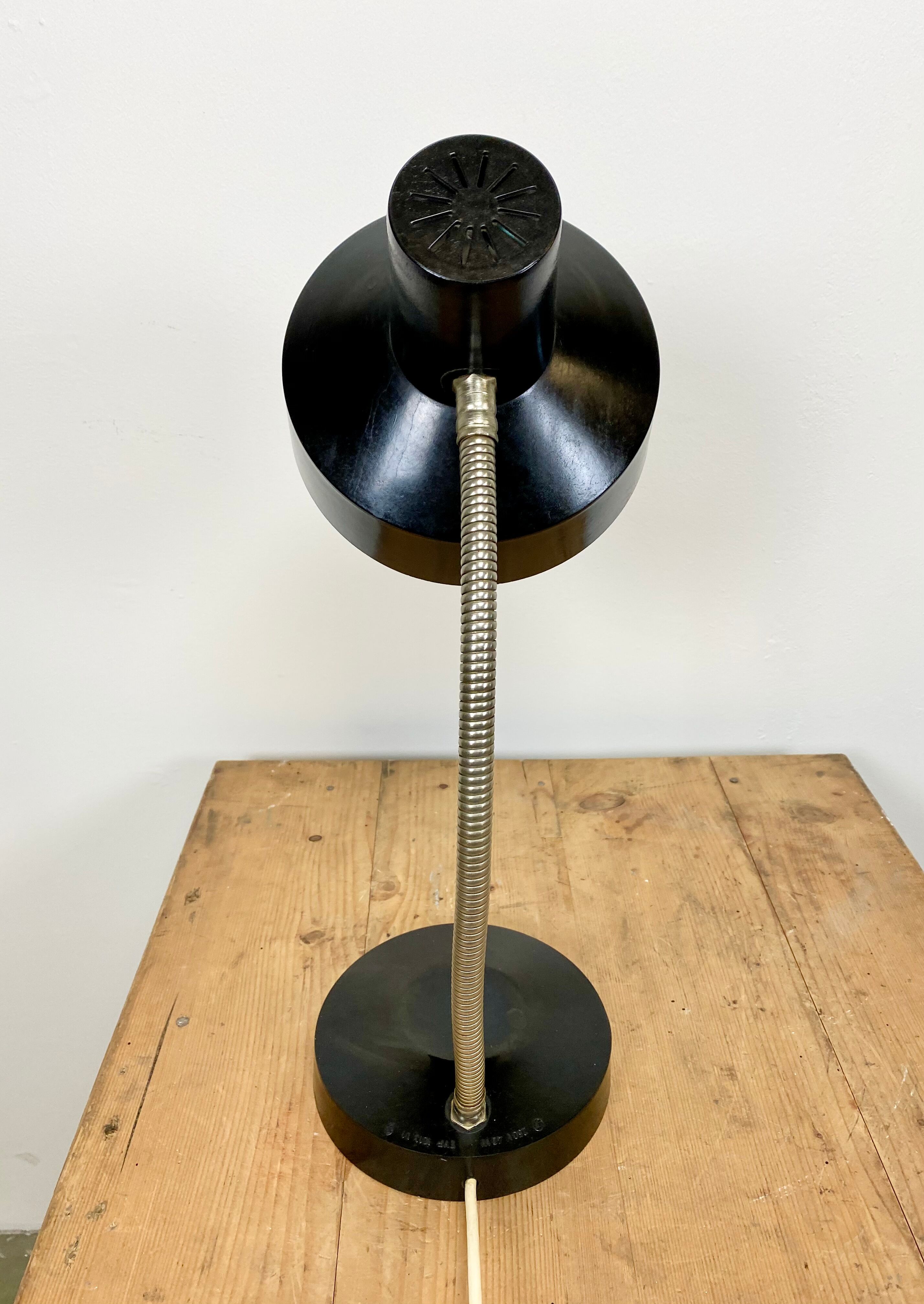 Black bakelite table lamp, 1960s