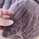 Canapé chauffeuse velours vintage