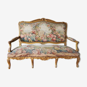 Banquette Louis XV du 19ème siècle