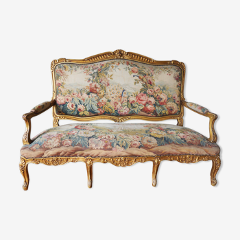 Sofa Banquette Louis XV of the 19th century