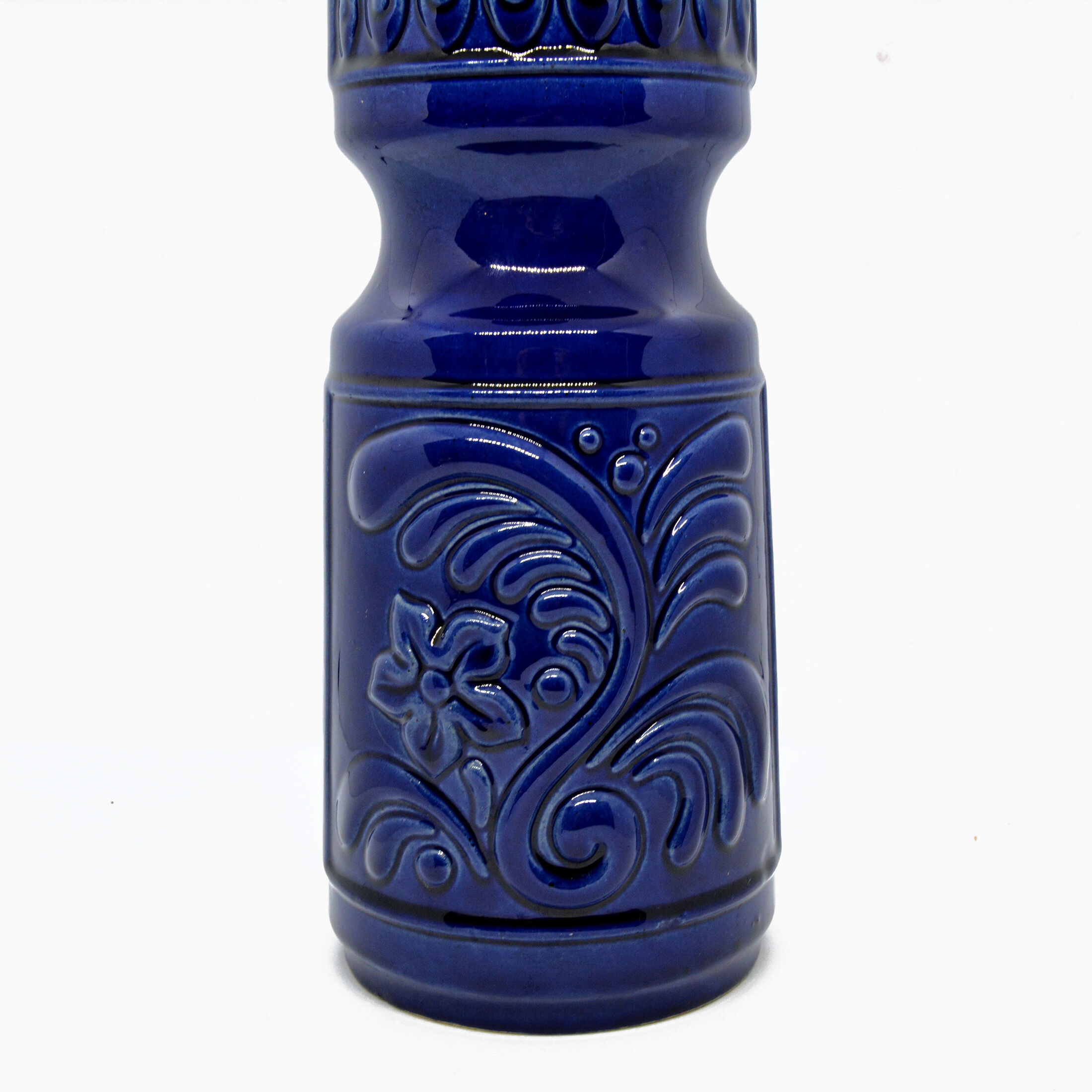 1970s rustic ceramic vase type 122-24, Scheurich Keramik, Germany,