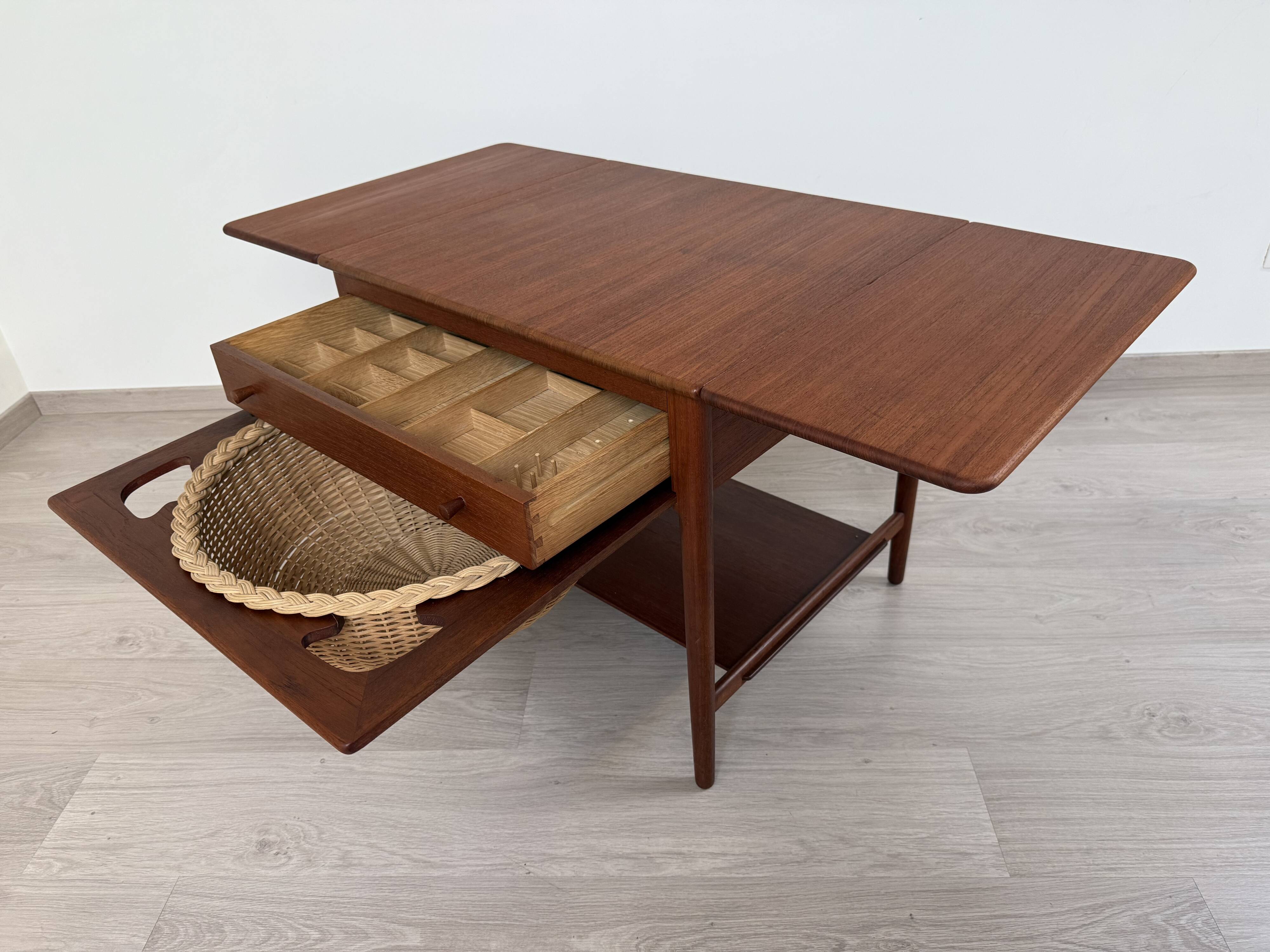 Scandinavian sewing table by Hans Wegner from the 1960s.