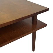 Table basse carrée vintage en placage de teck, design des années 1960