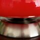 Lampe champignon tactile rouge