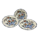 3 deep plates Gien peonies and rooster 1938/1960