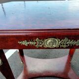 Table gueridon ancien décor bronze empire
