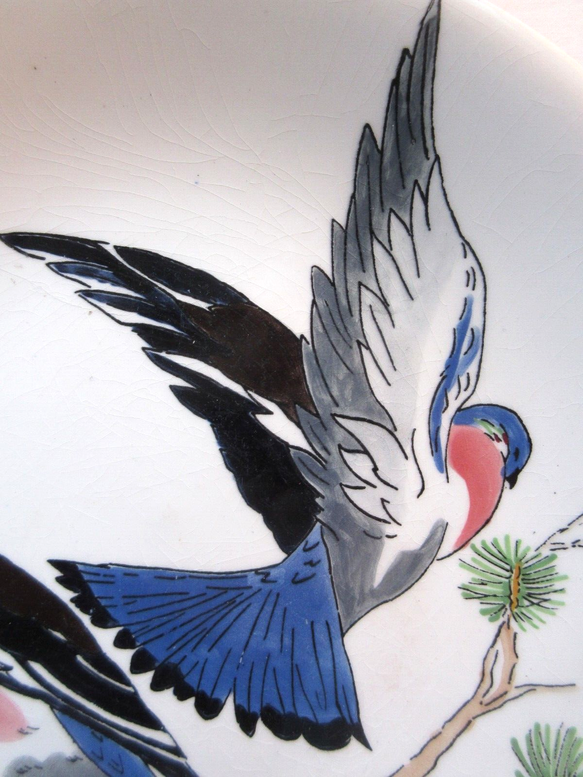 Game model plate signed gien, les oiseaux de chasse, les palombes