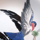 Game model plate signed gien, les oiseaux de chasse, les palombes