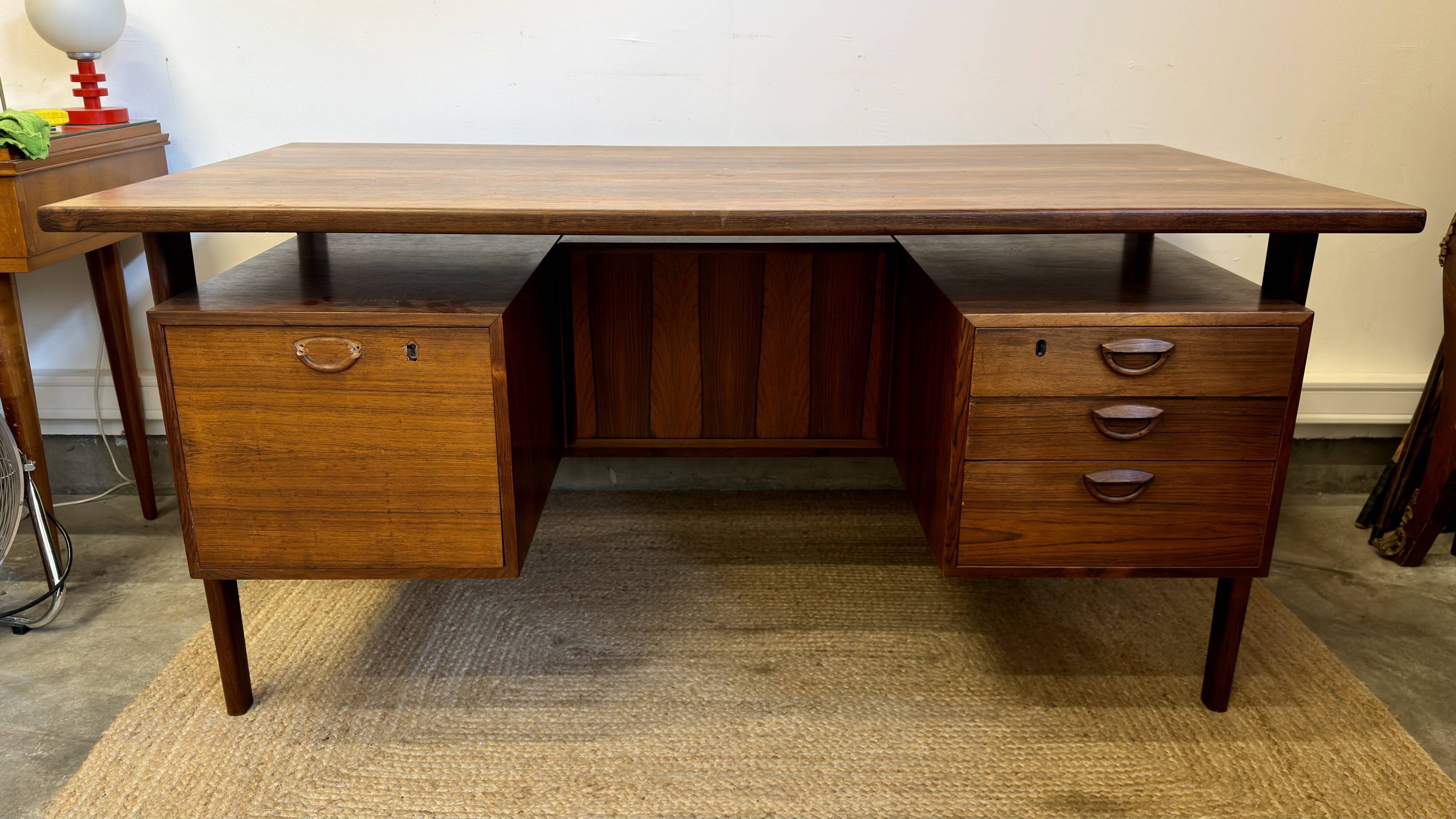 Bureau scandinave en palissandre par Kai Kristiansen pour Feldballes, 1960