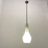 Bronze Opaline Glass Light Pendants Set of 2 1950’s