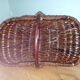 Basket with wicker handle