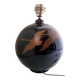 Hand-painted black opaline ball lamp base c.1930/40 Jacques Adnet style