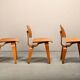 Charles and Ray Eames Early DCW Ash Plywood Dining Chairs for Herman Miller