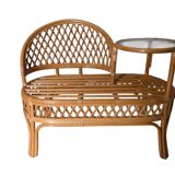 Rattan bench
